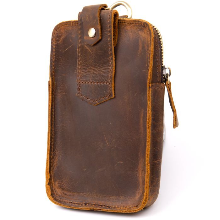 Сумка Vintage На пояс Коричневая (20419) изображение 2