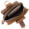 Сумка Vintage На пояс Коричневая (20419) изображение 6