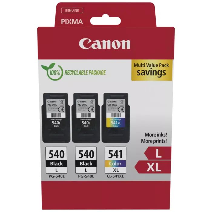 Картридж Canon PG-540 Multipack PG-540/CL-541 BK, Color, Blister (5225B006)