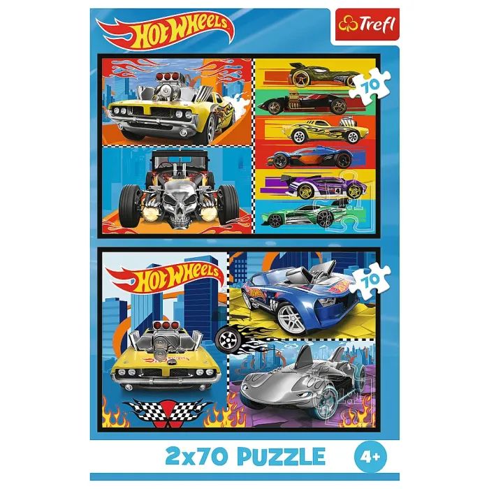 Пазл Trefl Hot Wheels Игрушечные машинки 2x70 (5900511344424) изображение 4