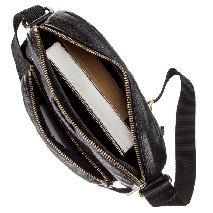 Сумка Shvigel Мужская кожаная Черная (19111) изображение 6