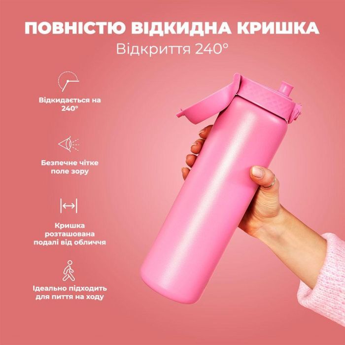 Пляшка для води ION8 OneTouch Vacuum Insulated 920 мл Periwinkle (I8TS1000PERI) зображення 3