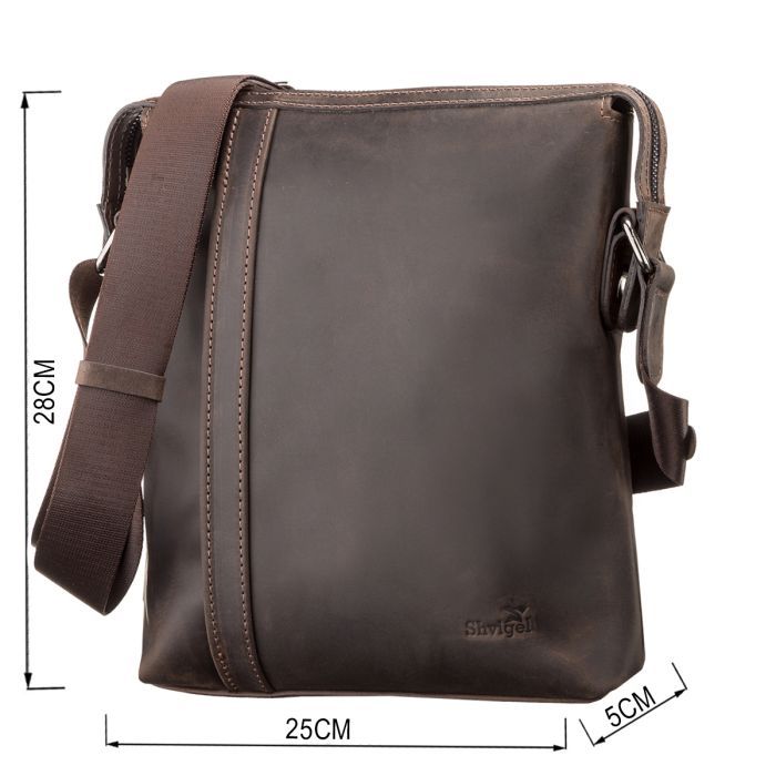 Сумка Shvigel Кожаная Коричневая (11099) изображение 3