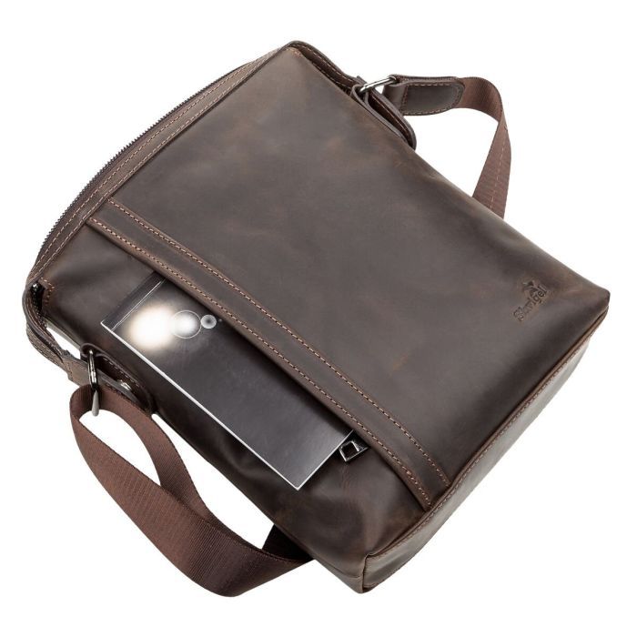 Сумка Shvigel Кожаная Коричневая (11099) изображение 7