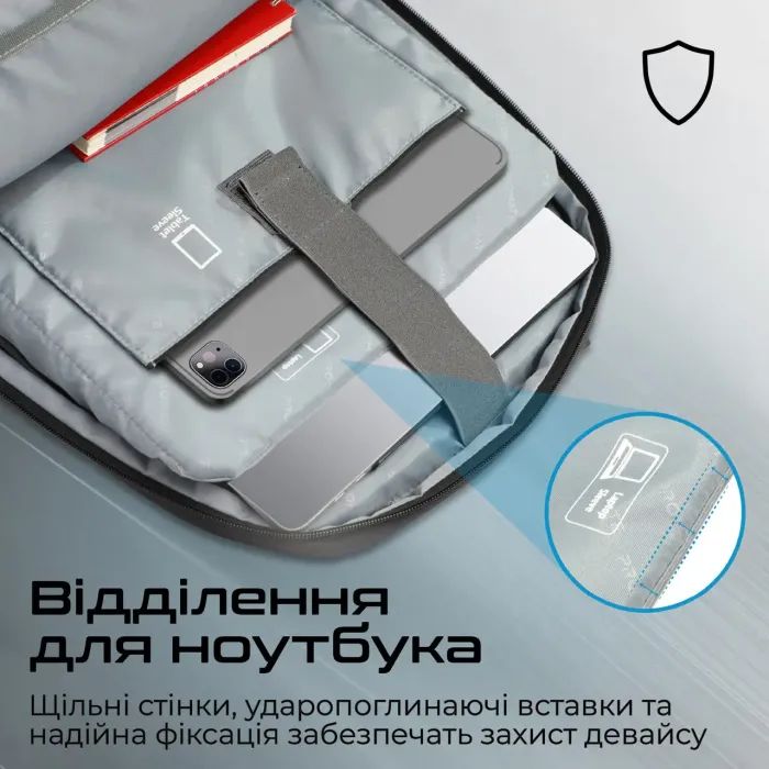 Рюкзак для ноутбука Promate 15.6" Satchel-BP Black (satchel-bp.black) изображение 4