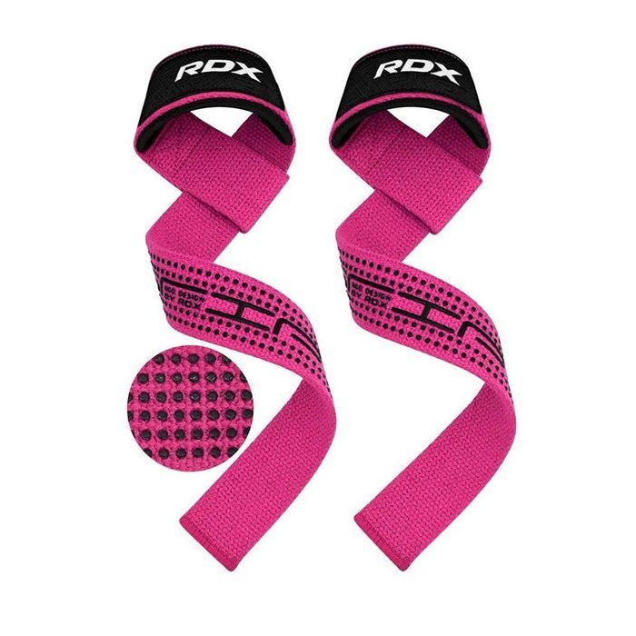 Кистьові лямки RDX S4 Gym Cotton Gel Straps Red Plus (WAC-S4R+) зображення 4