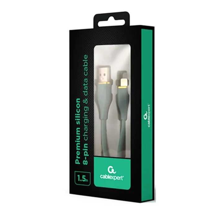 Дата кабель USB 2.0 AM to Lightning 1.5m 2.1A Cablexpert (CC-USB2S-AM8PM-1.5M-P) изображение 2