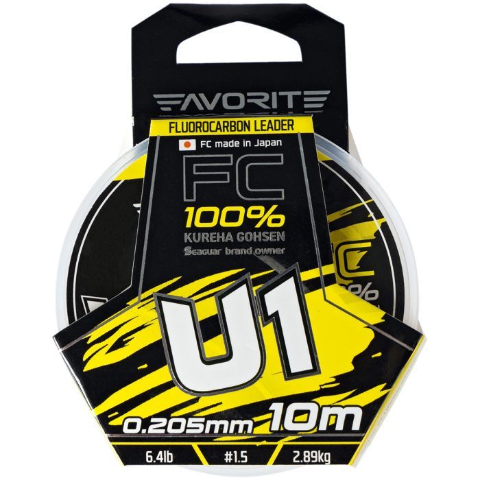 Флюорокарбон Favorite U1 FC 10m 3.5/0.31mm 14.1lb/6.38kg (1693.11.82) изображение 2