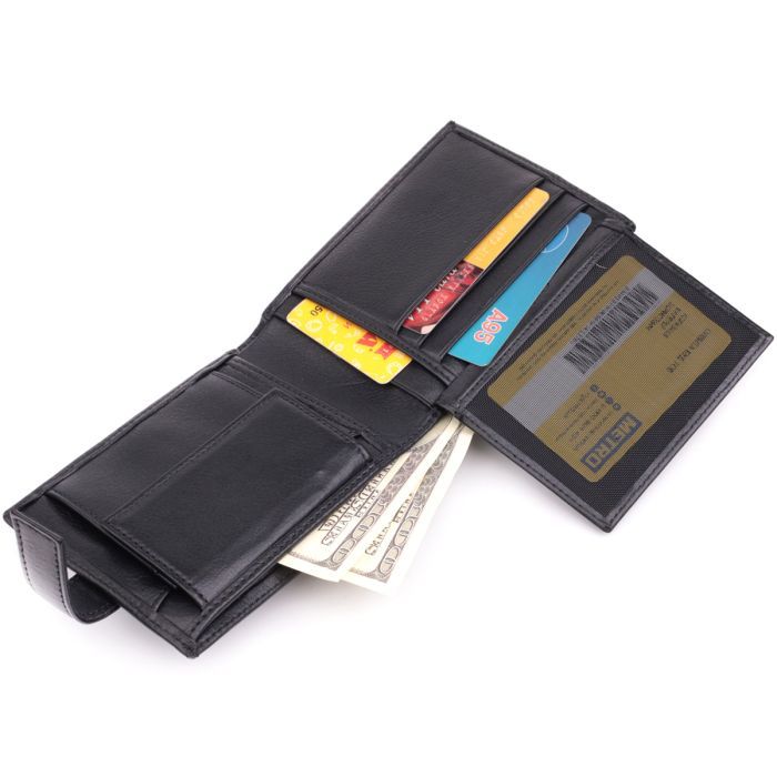Кошелек Bond Accessories Из натуральной кожи Черный (22861) изображение 7