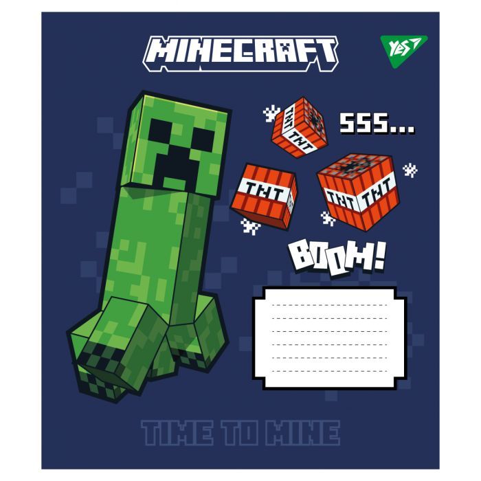 Зошит Yes Minecraft Signs А5 12 аркушів клітинка (767556) зображення 2