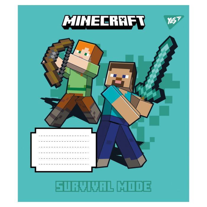 Зошит Yes Minecraft Signs А5 12 аркушів клітинка (767556) зображення 6