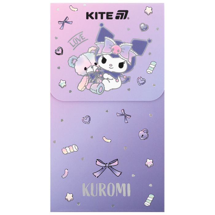 Блокнот Kite на магните Kuromi 60 листов, клетка (HK24-092-2)
