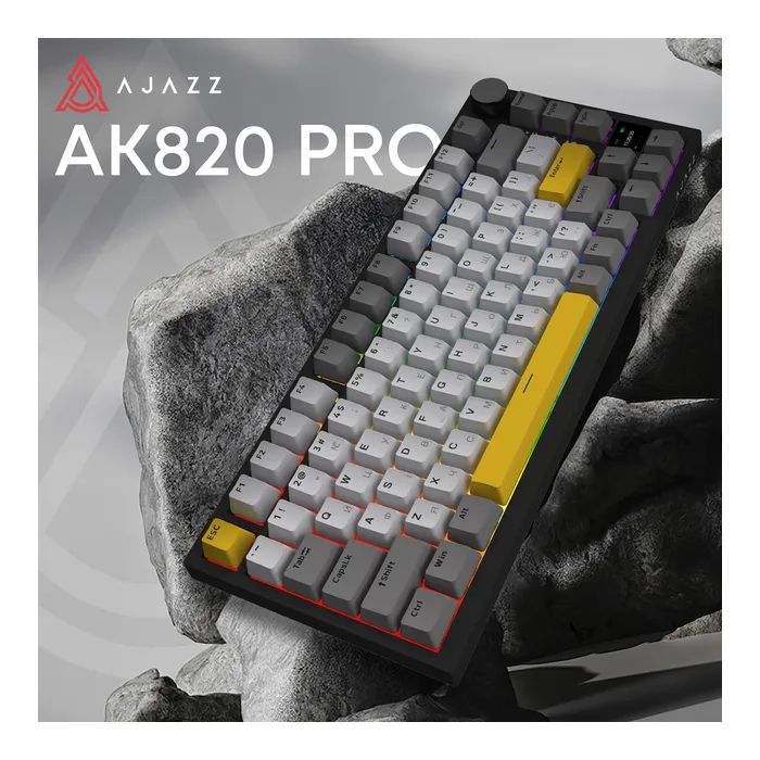 Клавиатура Ajazz AK820 Pro Gift Switch Purple RGB USB/Wireless/Bluetooth UA Purple (AK820PRO-G-PWB) изображение 7