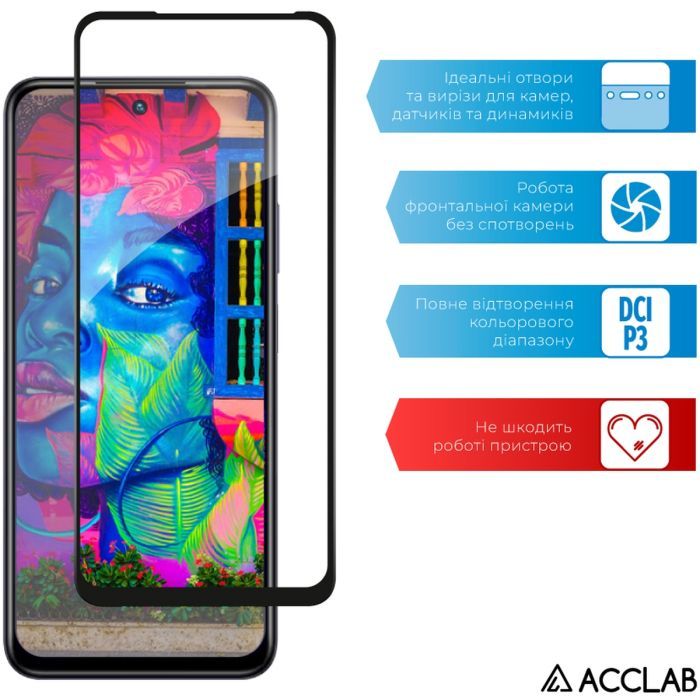Скло захисне ACCLAB Full Glue Infinix Hot 30 Play Black (1283126589591) зображення 5