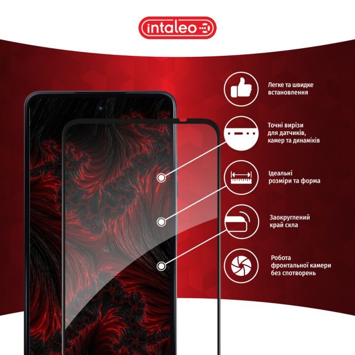 Стекло защитное Intaleo Full Glue MOTO G24 Power Black (1283126591747) изображение 3