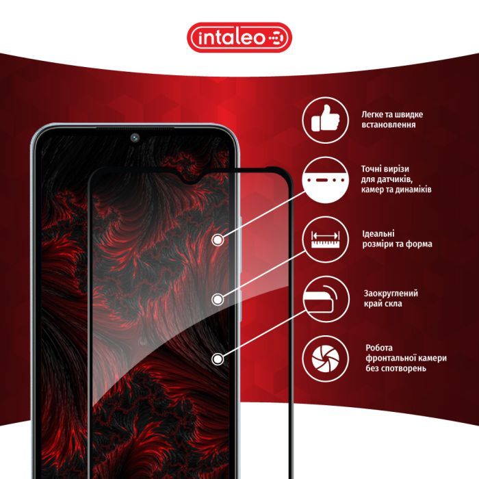 Стекло защитное Intaleo Full Glue Xiaomi Redmi A2+ Black (1283126564604) изображение 3
