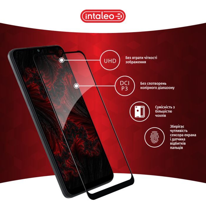 Стекло защитное Intaleo Full Glue Xiaomi Redmi A2+ Black (1283126564604) изображение 4