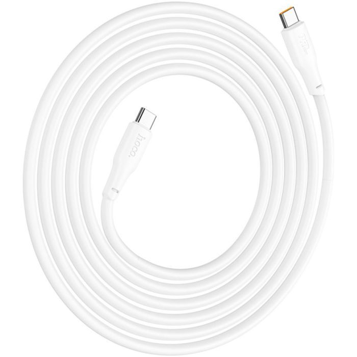 Дата кабель USB-C to USB-C 2.0m 240W TPE X93 white HOCO (6931474790743)