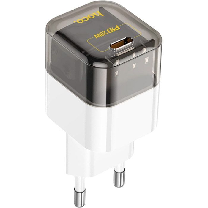 Зарядний пристрій HOCO C125A Transparent USB-C PD20W Transparent Black (6931474798336) зображення 2