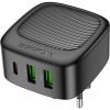 Зарядний пристрій BOROFONE BAS23A Lucky 1xUSB-C + 2xUSB PD30W Black (6941991109386) зображення 2