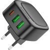Зарядний пристрій BOROFONE BAS23A Lucky 1xUSB-C + 2xUSB PD30W Black (6941991109386) зображення 3