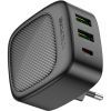 Зарядний пристрій BOROFONE BAS23A Lucky 1xUSB-C + 2xUSB PD30W Black (6941991109386) зображення 4