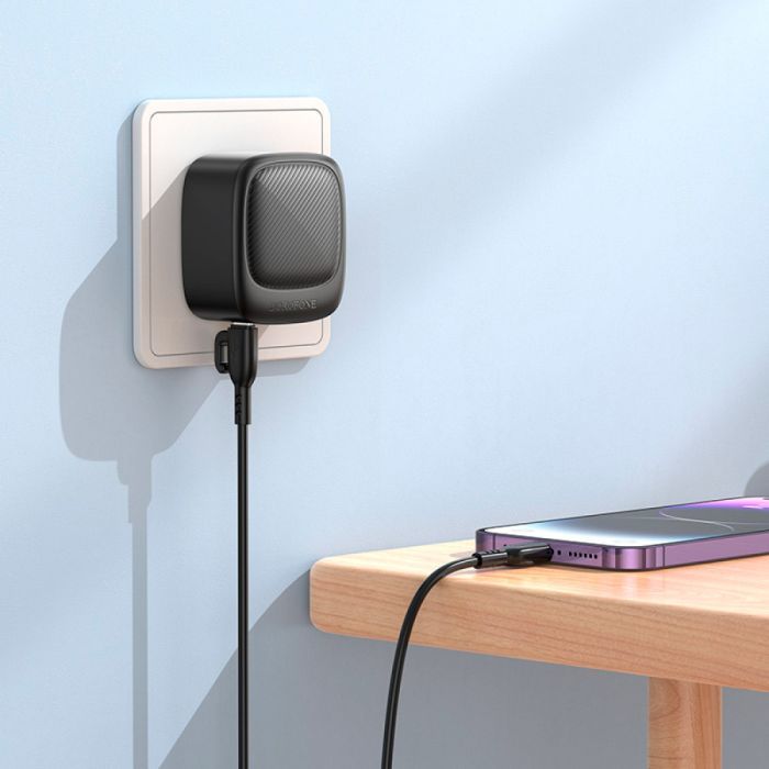 Зарядний пристрій BOROFONE BAS23A Lucky 1xUSB-C + 2xUSB PD30W Black (6941991109386) зображення 9