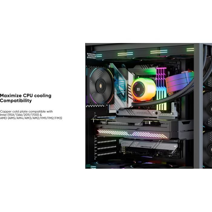 Система жидкостного охлаждения 1stPlayer CC-360-BK изображение 12