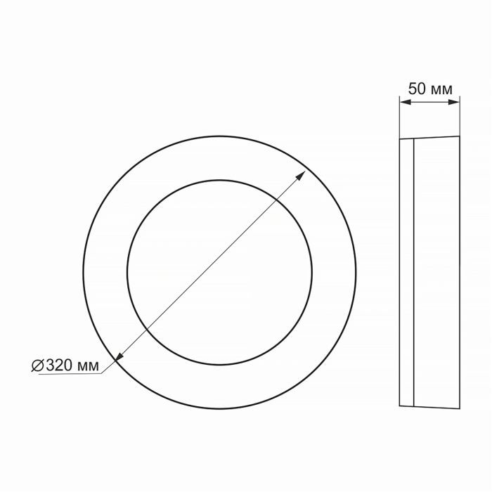 Світильник Videx LED ART IP65 круглий 30W 5000K Black (VL-BHFR-305B) зображення 2