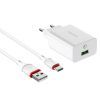 Зарядное устройство BOROFONE BA21A USB + cable USB to USB-C 15W White (BA21A/TCW) изображение 3