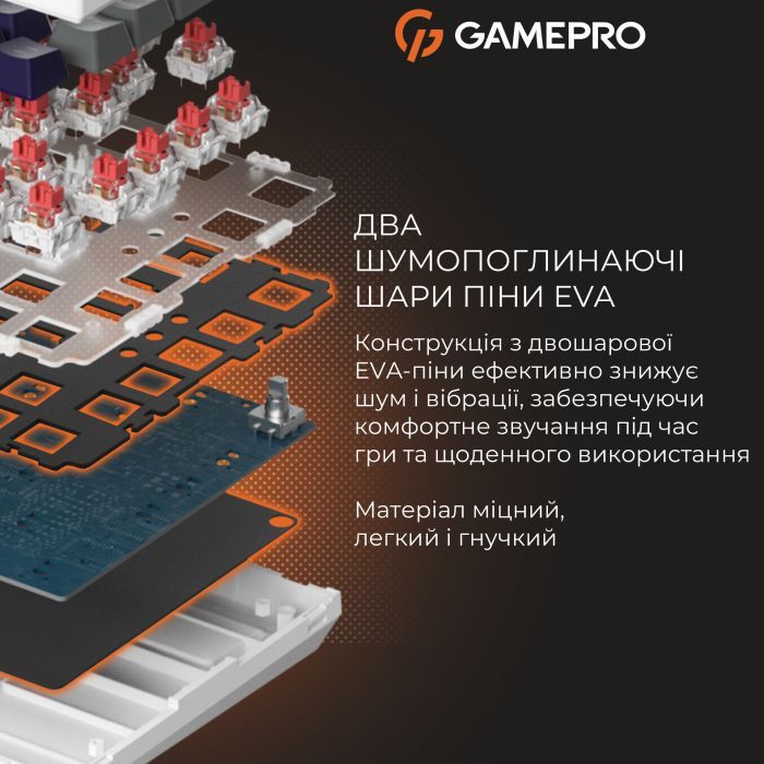 Клавиатура GamePro Genesis Warden MK160P Outemu Swithes USB White-Grey (MK160P) изображение 8