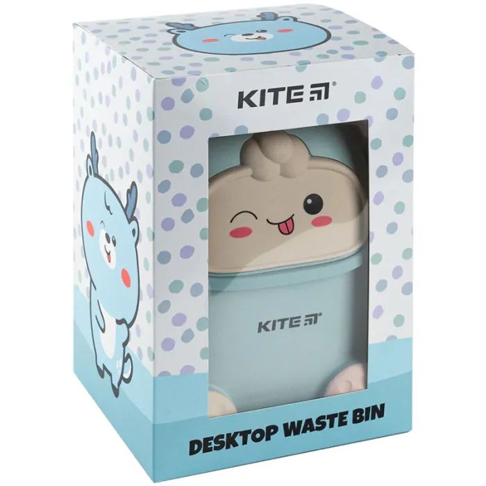 Корзина для бумаг Kite Настольный мусорный контейнер, голубой (K24-009-4) изображение 5