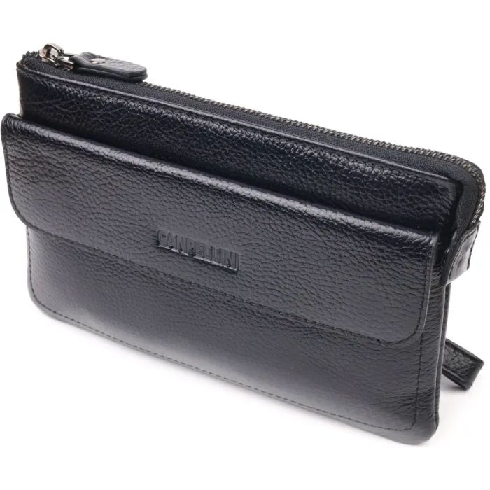 Сумка Canpellini З натуральної шкіри Чорна (21546)