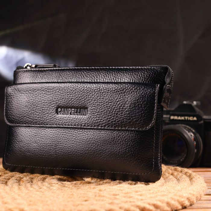Сумка Canpellini З натуральної шкіри Чорна (21546) зображення 9