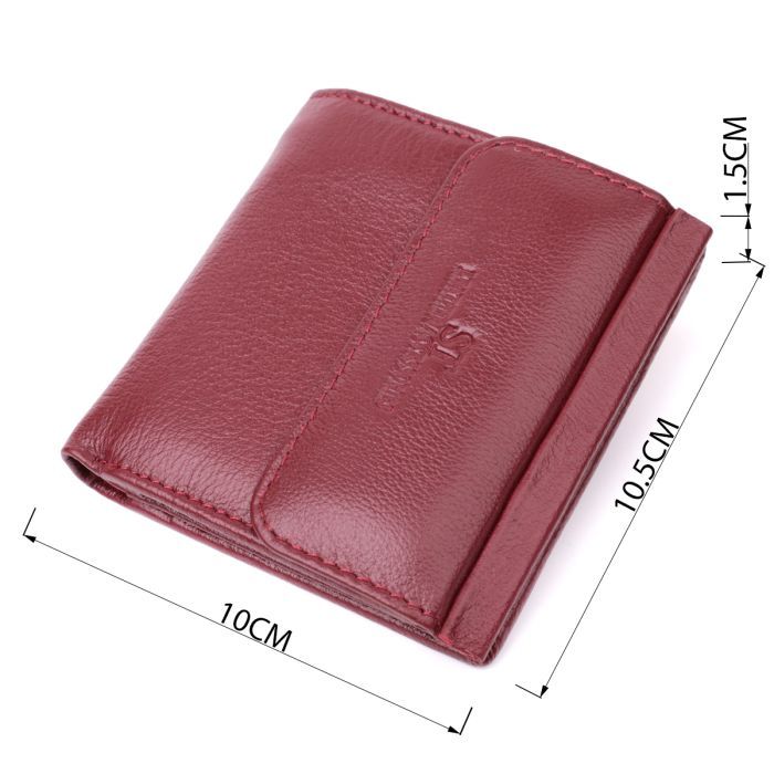 Гаманець ST Leather З натуральної шкіри Бордовий (22544) зображення 3