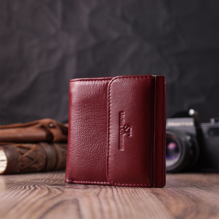 Гаманець ST Leather З натуральної шкіри Бордовий (22544) зображення 8