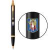 Ручка шариковая Parker IM 17 CITY Black GT BP Герб Киева (22032_C0010u)