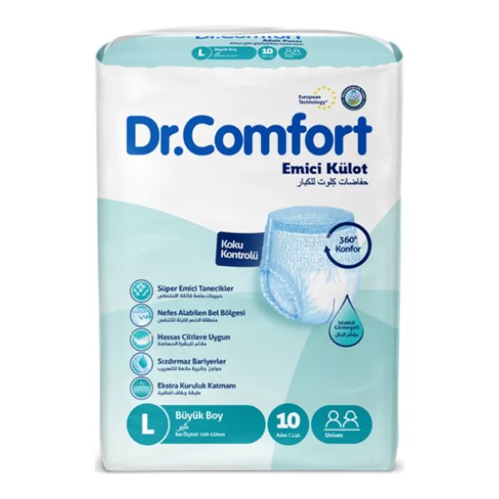 Підгузки для дорослих Dr.Comfort Large 100-150 см 10 шт (8680131205646)