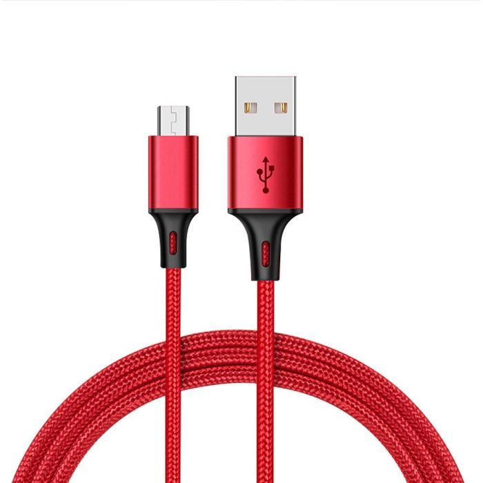 Дата кабель USB 2.0 AM to Micro 5P 1.0m 2.4A braided black XO (NB143-M1-BK)