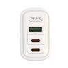 Зарядное устройство XO 2xUSB-C PD65W + 1xUSB 45W white (СE04-WH) изображение 2