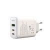 Зарядное устройство XO 2xUSB-C PD65W + 1xUSB 45W white (СE04-WH) изображение 3