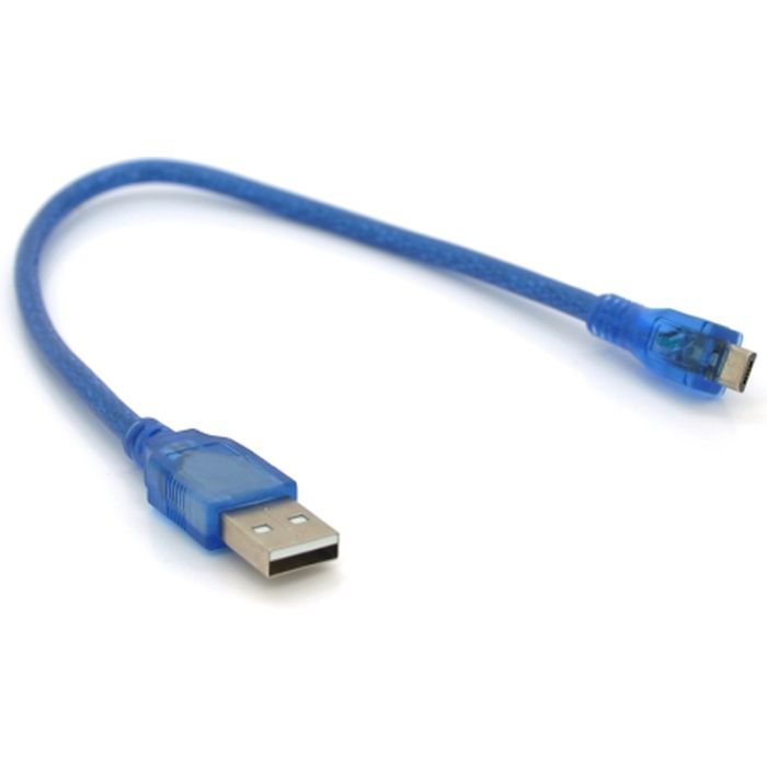 Дата кабель USB 2.0 AM to Micro 5P 0.3m blue Voltronic (YT-AM/Mc-0.3B/05425)