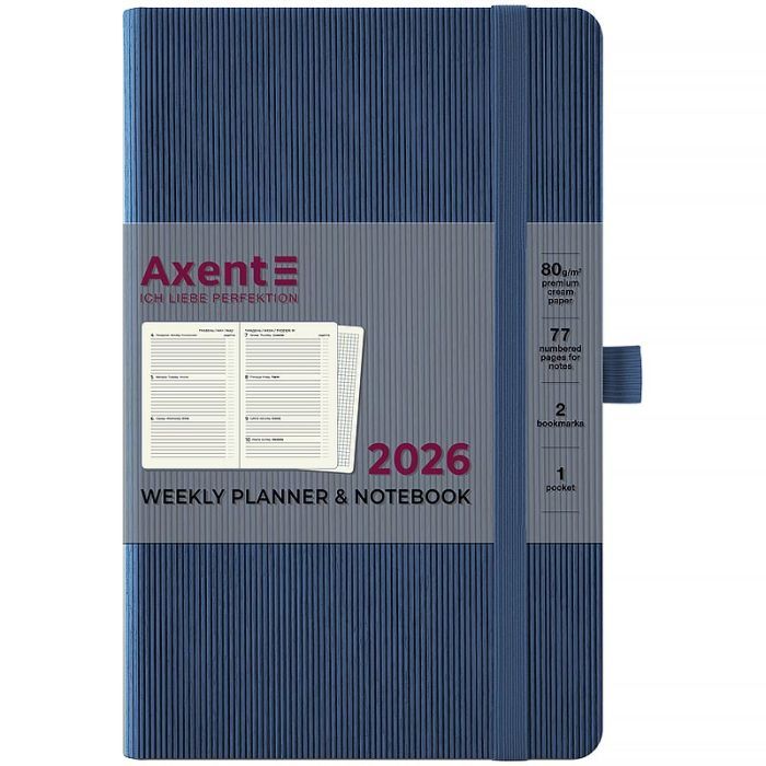 Тижневик Axent датований 2026 Partner Lines 125х195, темно-синій (8515-26-02-A) зображення 2