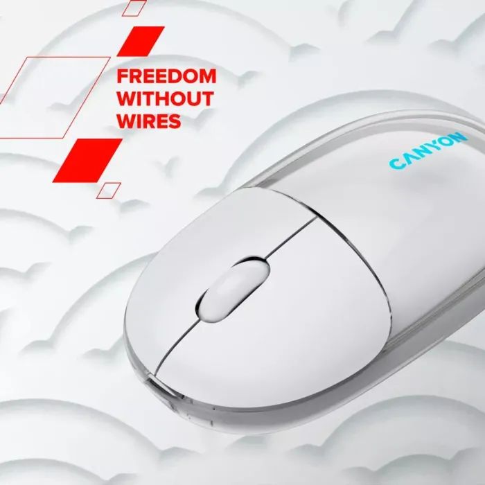 Мишка Canyon OnClick 24 Wireless White (CNS-CMSW24W) зображення 9