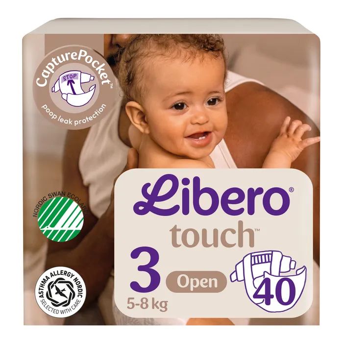 Подгузники Libero Touch Розмір 3 (5-9 кг) 40 шт (7310361147867)