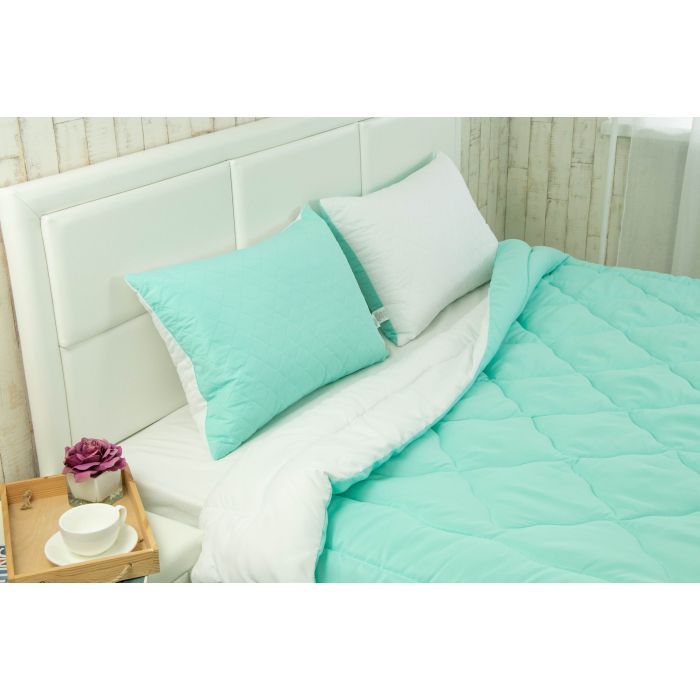 Ковдра Руно набір ковдра 140х205 + 1 подушка 50х70 силіконова Бірюзовий (К_924.52СЛ200_Бірюзовий) зображення 4
