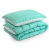 Ковдра Руно набір ковдра 140х205 + 1 подушка 50х70 силіконова Бірюзовий (К_924.52СЛ200_Бірюзовий)