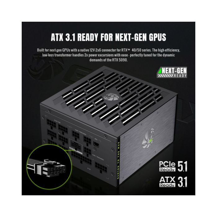 Блок живлення Gamemax 1000W (Lion core 1000P) зображення 5