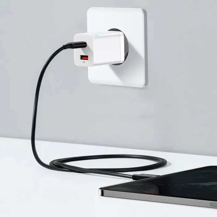Зарядное устройство Baseus 1xUSB-C 30W + 1xUSB white (CCSUPP-E02) изображение 10