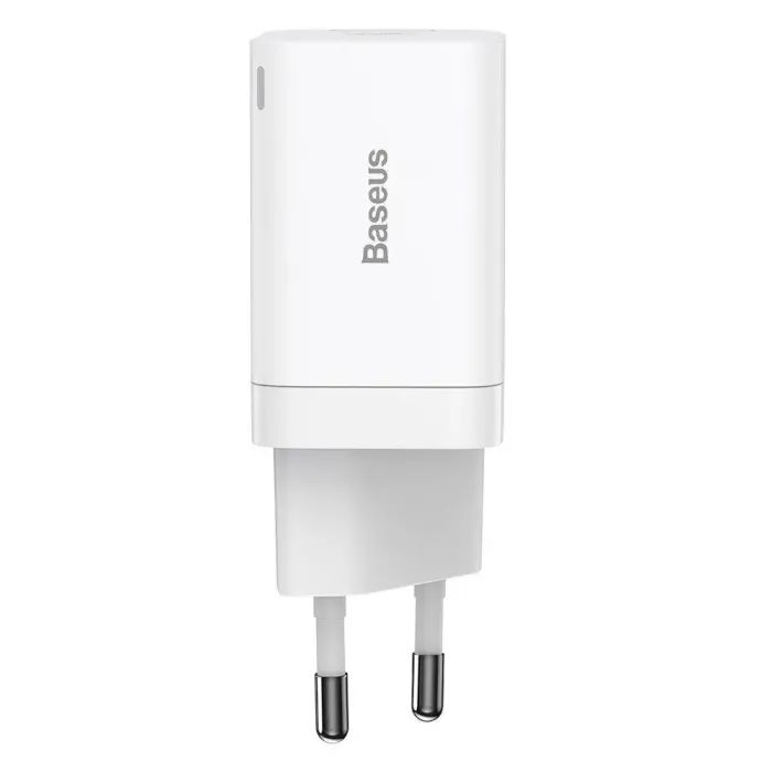 Зарядное устройство Baseus 1xUSB-C 30W + 1xUSB white (CCSUPP-E02) изображение 2